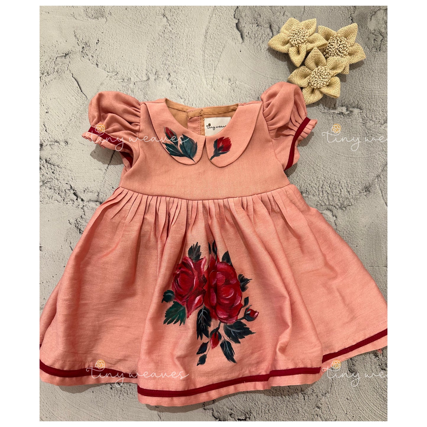 Rosehand-painting frock