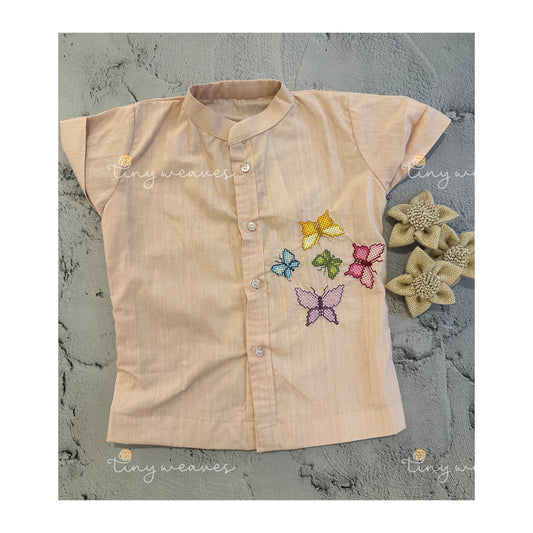 Butterfly cross stitch shirt (1-2 years)