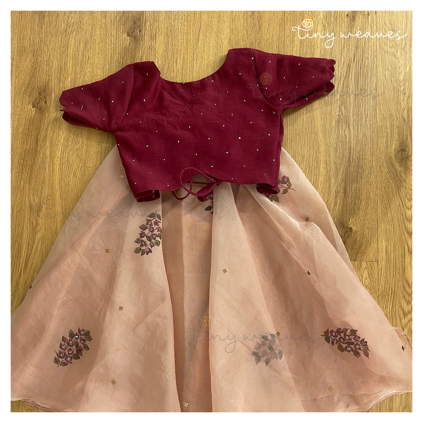 Bougainvillea skirt set