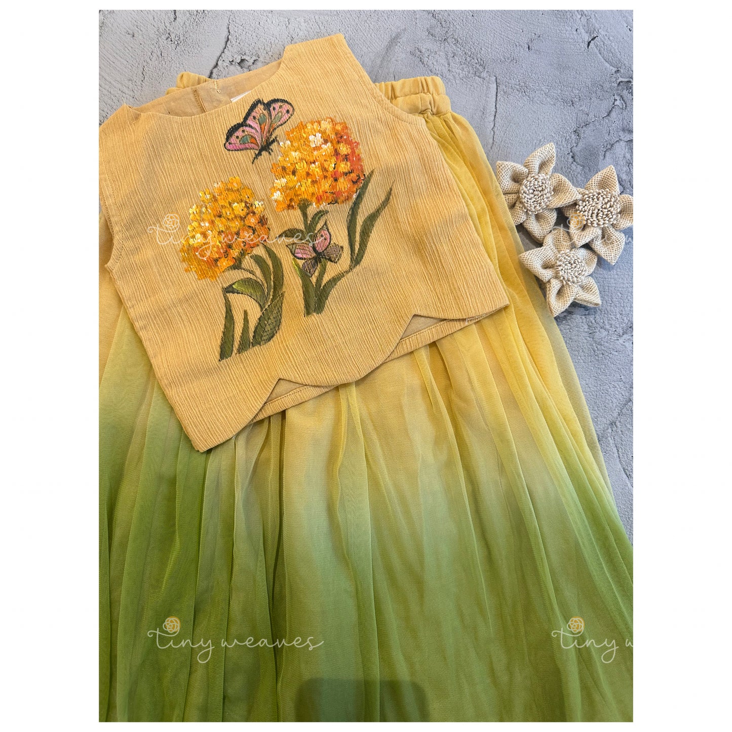 Butterfly in the garden skirt set