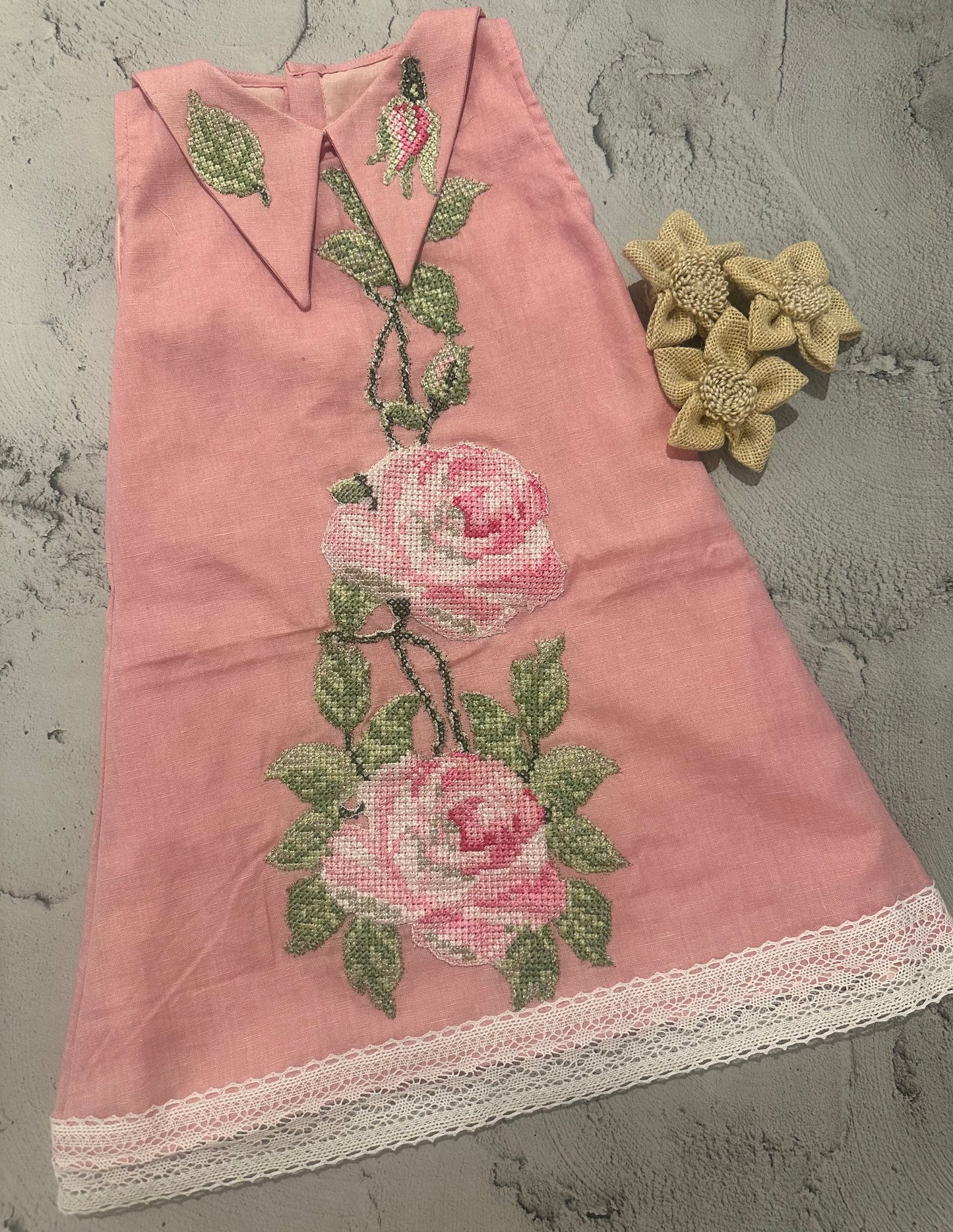 Rose creeper pink dress