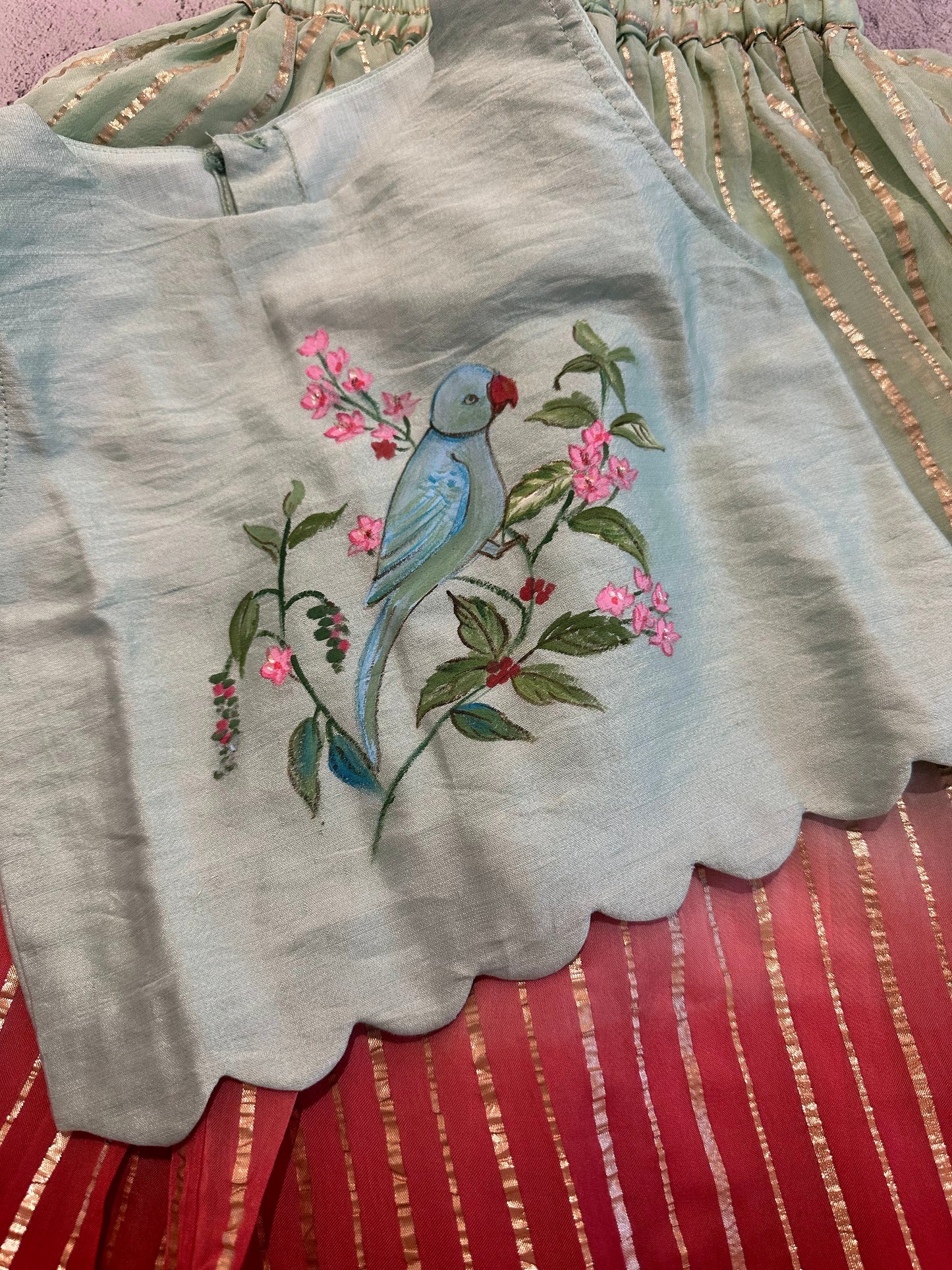 parrot paradise skirt set