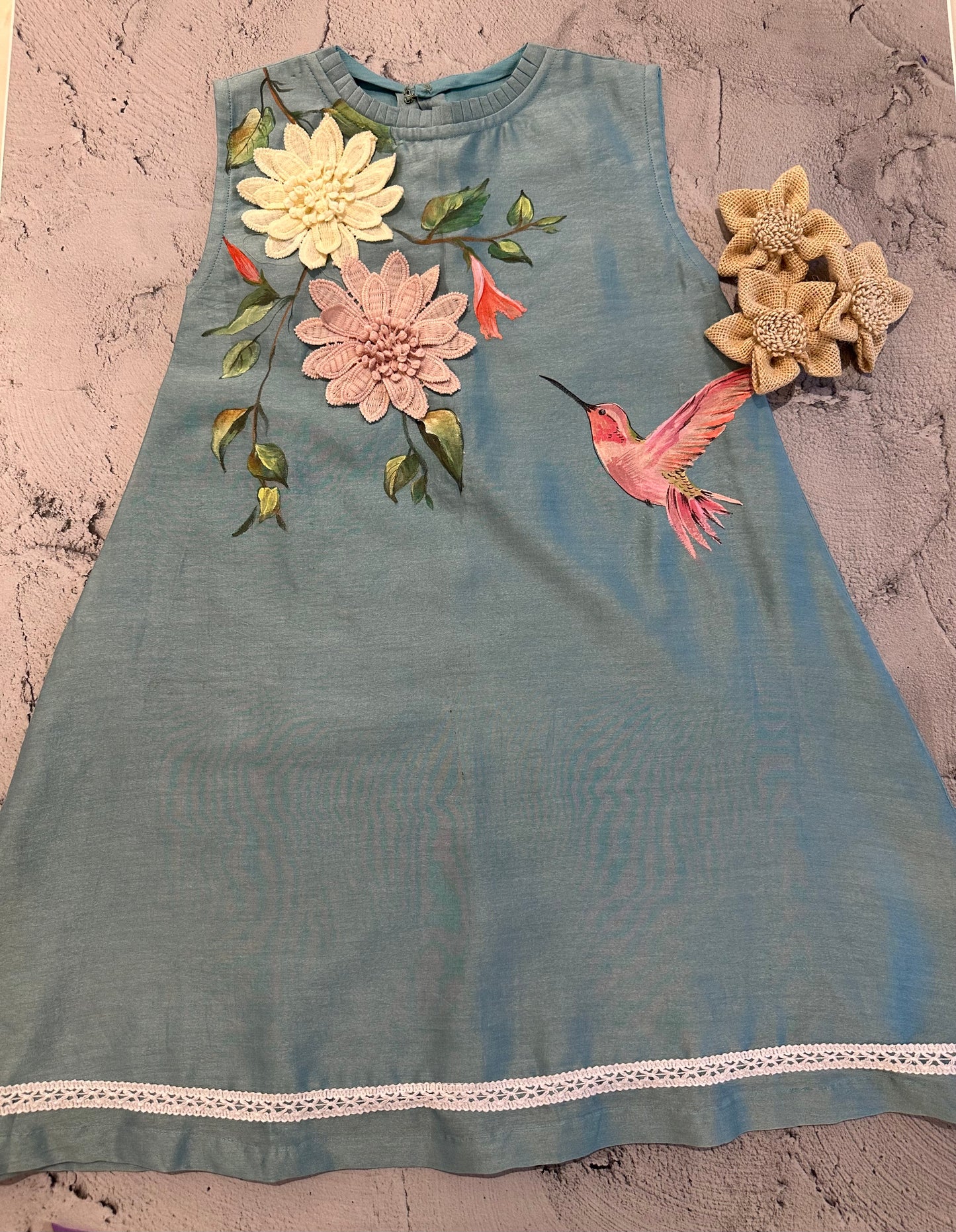 The crochet bird dress