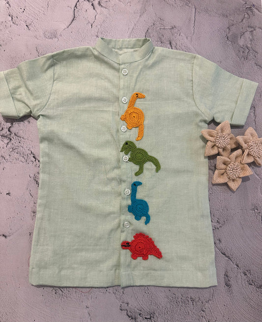 Dino crochet shirt