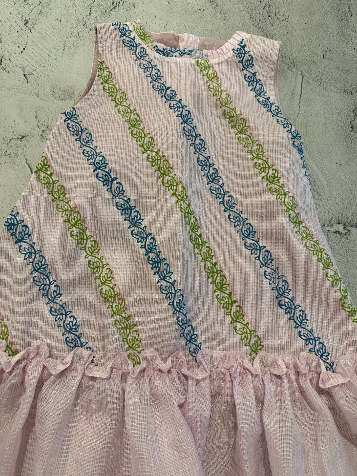 Lilac meadow block print frock