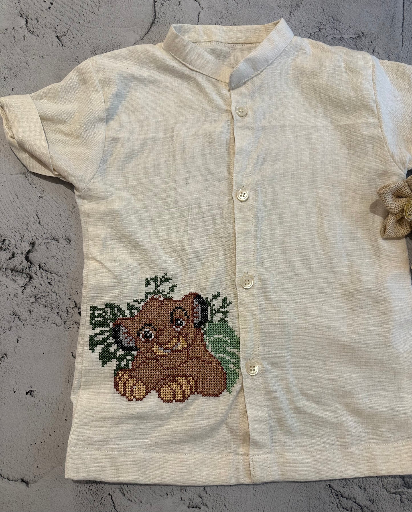 Simba cross stitch shirt