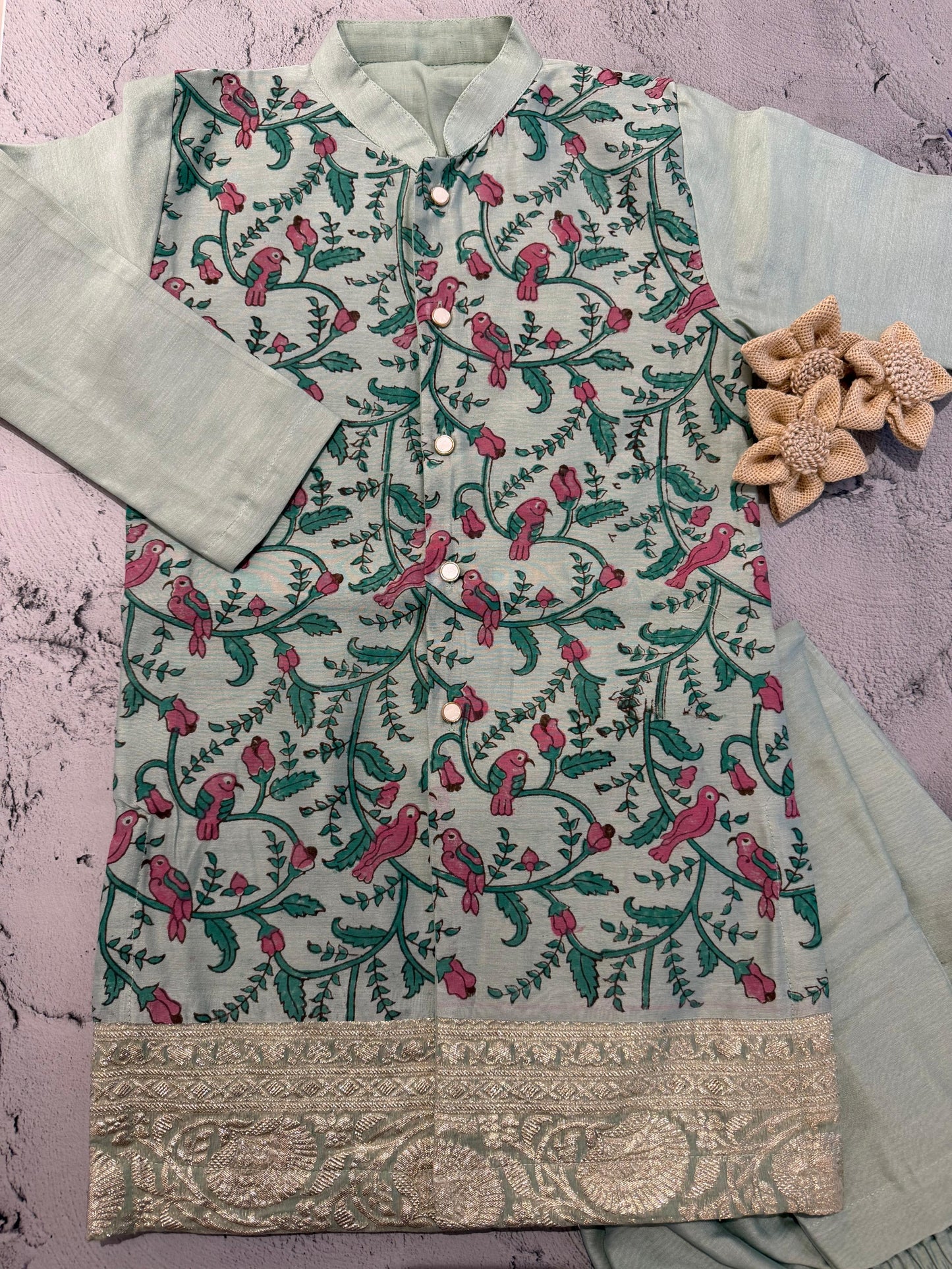 Royal Garden Block Print Kurta Set