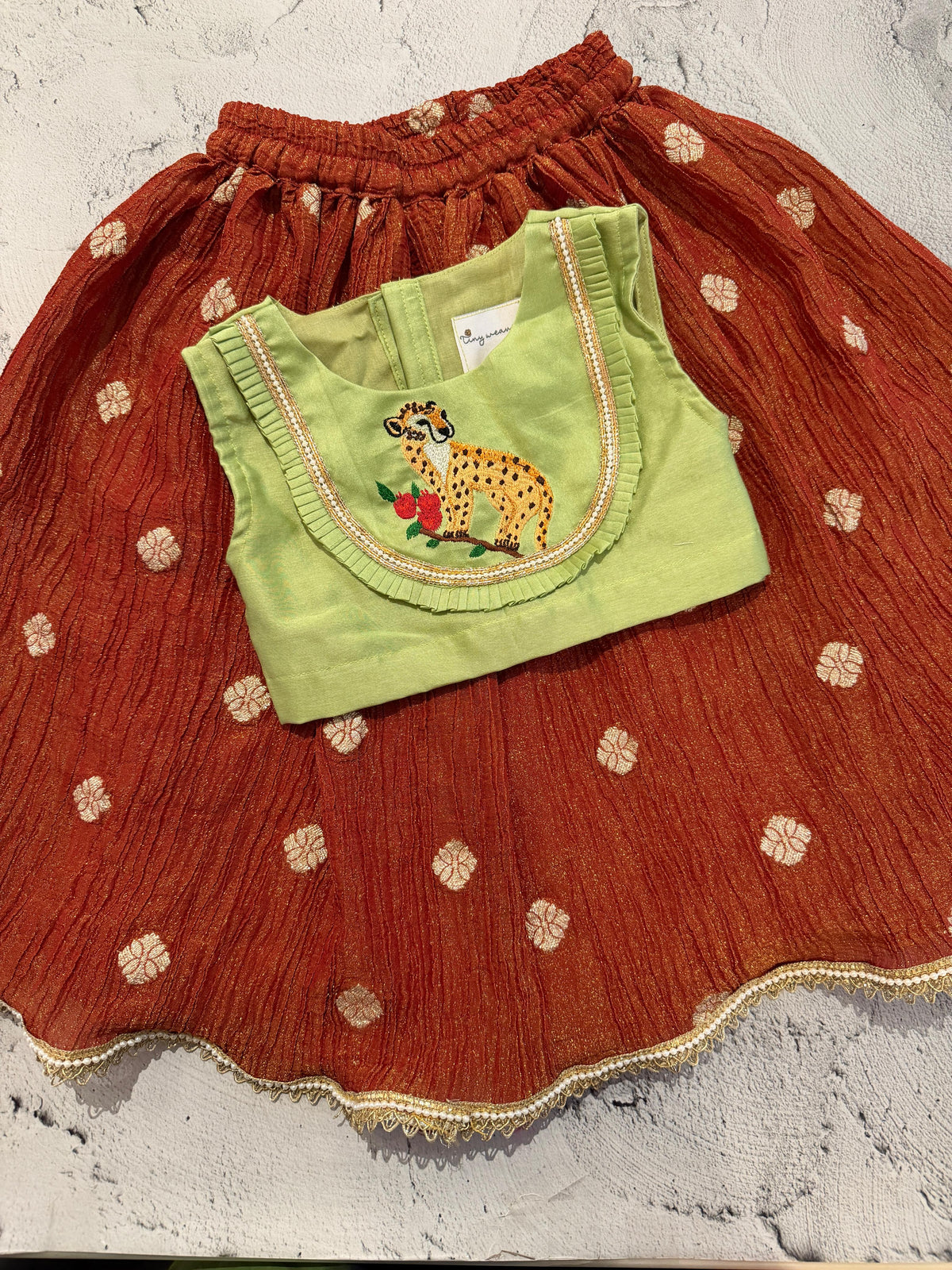 wild bloom skirt set (9-12 Months)