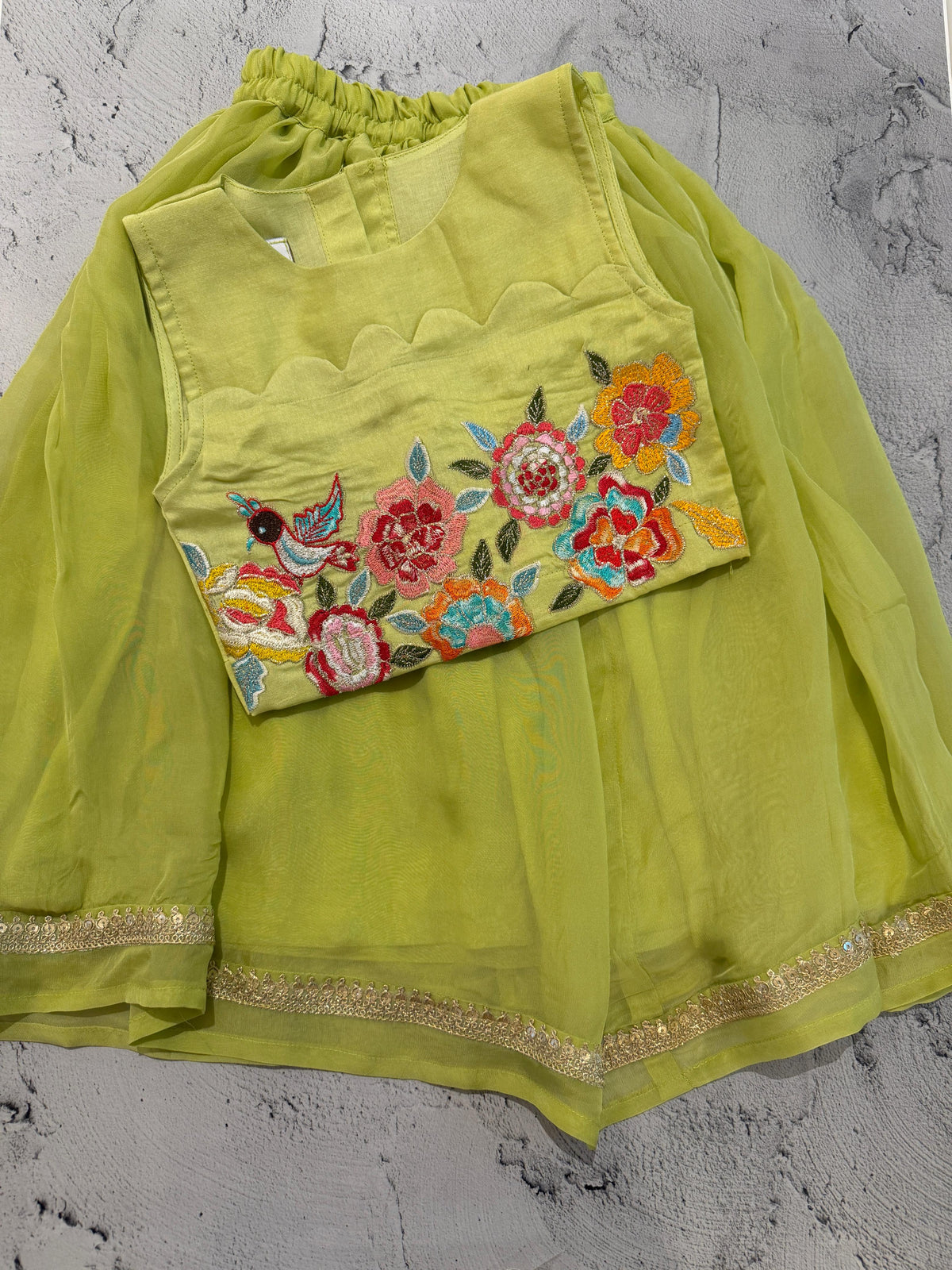 Garden Song Embroidered Skirt Set.
