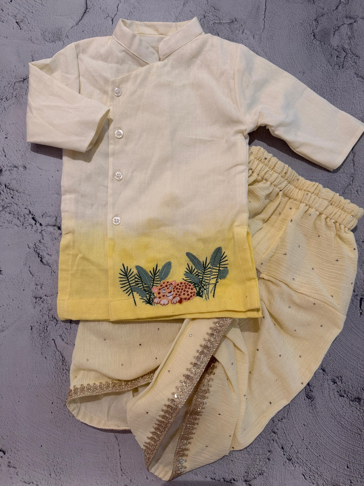 jungle kurta dhoti set