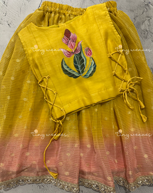 Ombré hanging flower skirt set