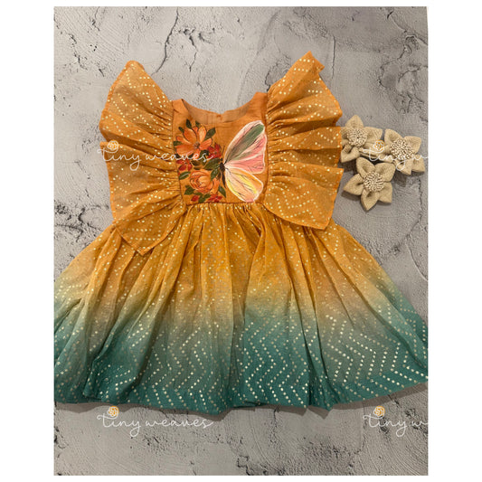 Butterfly in the garden frock