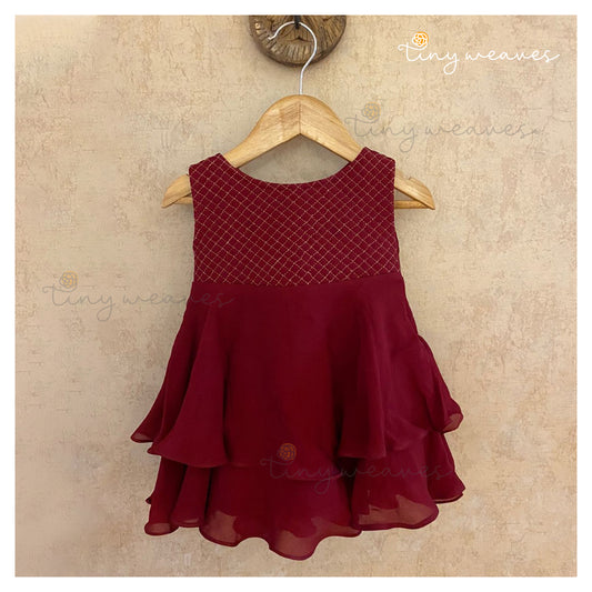 Quilted dress [ red ]