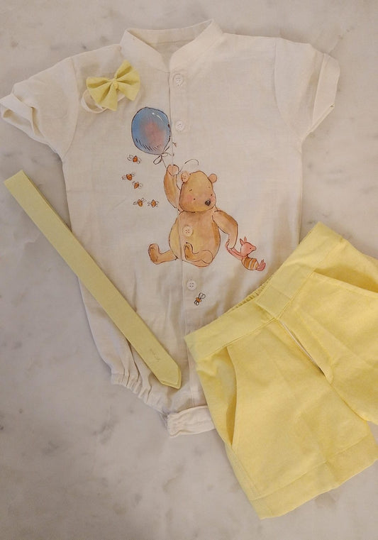 Winnie themed hand painted co-ord set