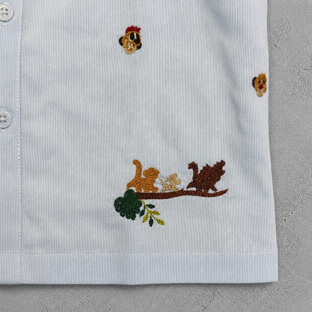 Safari tales hand embroidered shorts set