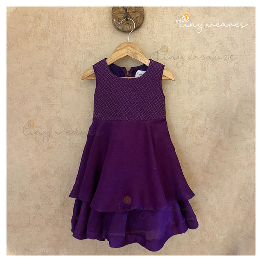 Quilted dress [ purple ]