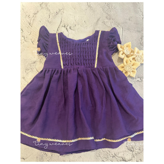 Weave frock [ purple ]