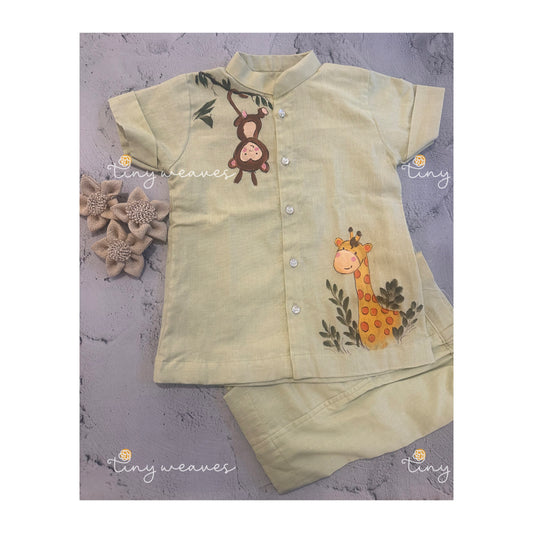 Monkey & Giraffee shirt set