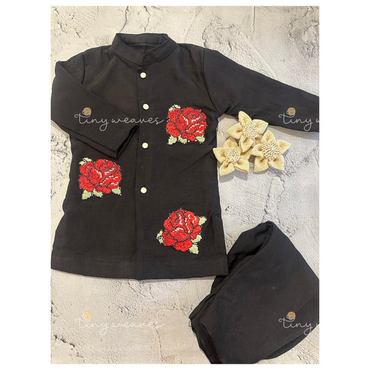 Black rose kurta set