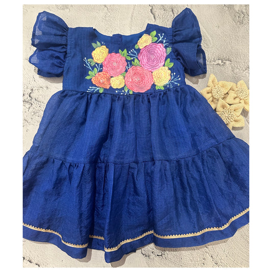 Blue Kota flora dress