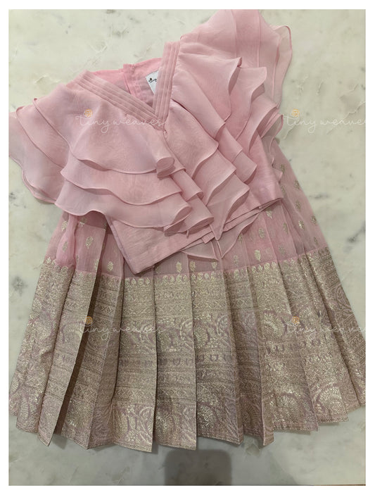 The royal frill skirt set [ pink ]