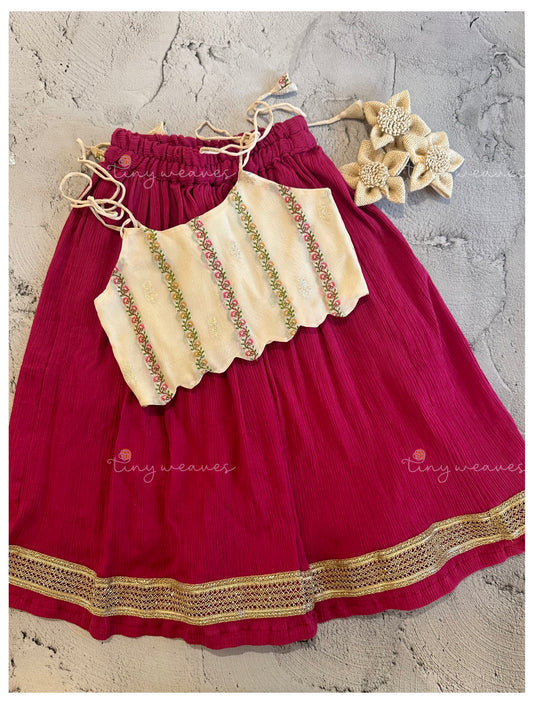 The love skirt set [red]