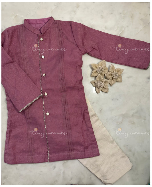 Tissue kurta set [ mauve ]