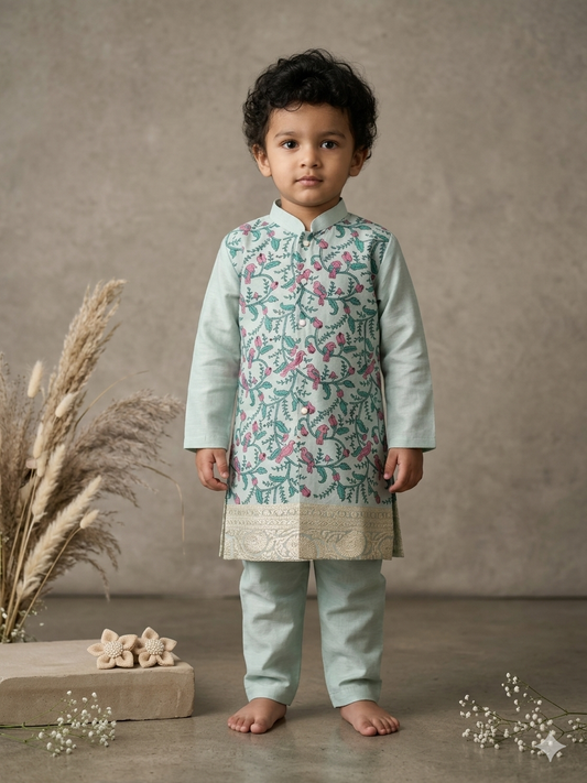 Royal Garden Block Print Kurta Set