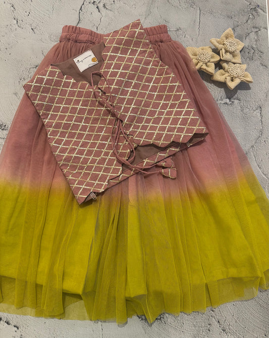 Mauve melody skirt set