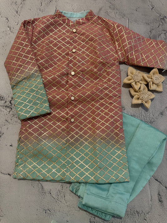 Gota ombré kurta set 2-3 years