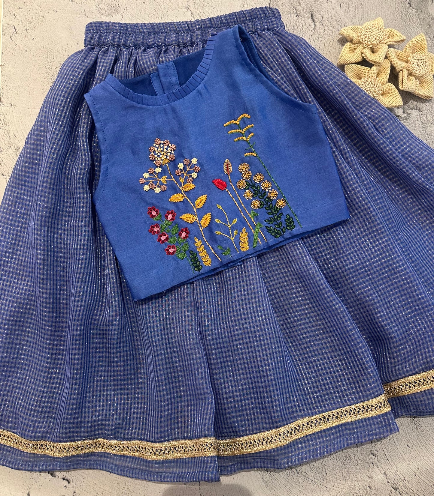 Blue Kota garden skirt set
