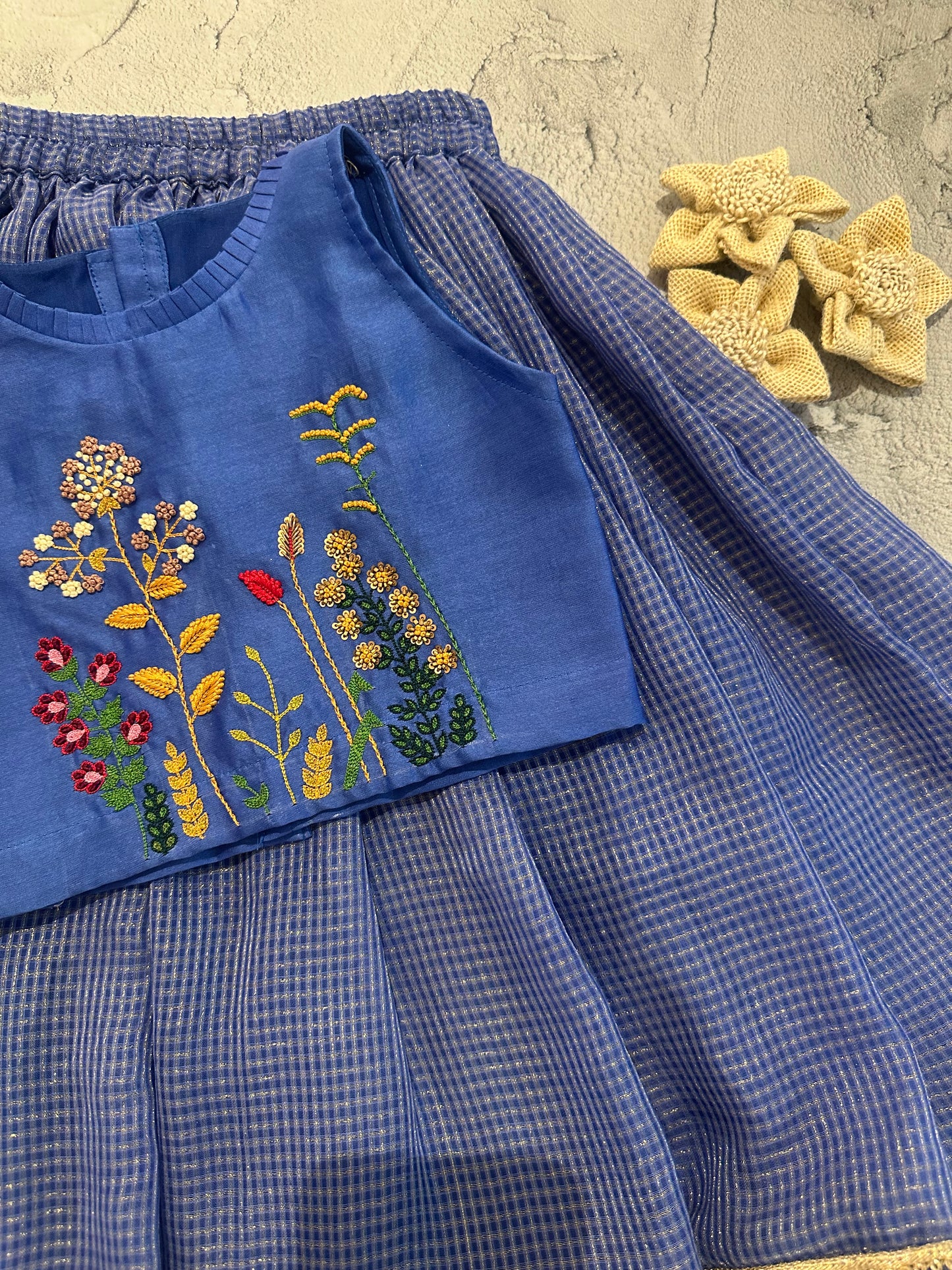 Blue Kota garden skirt set