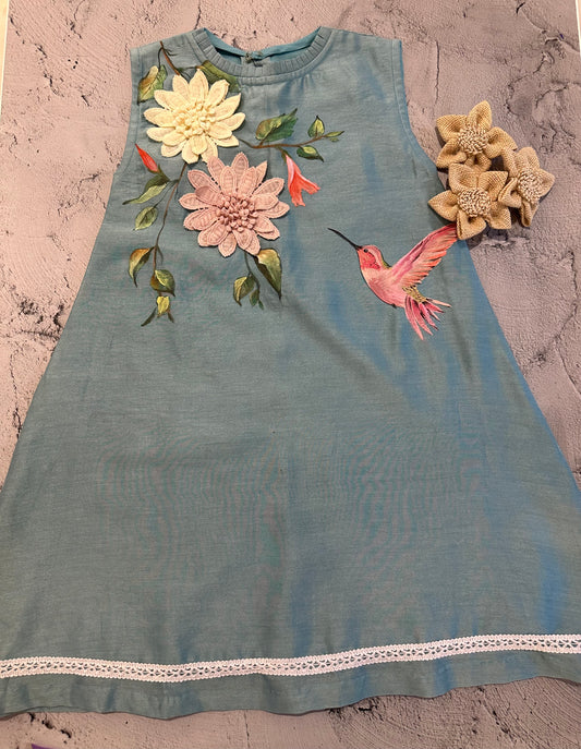 The crochet bird dress