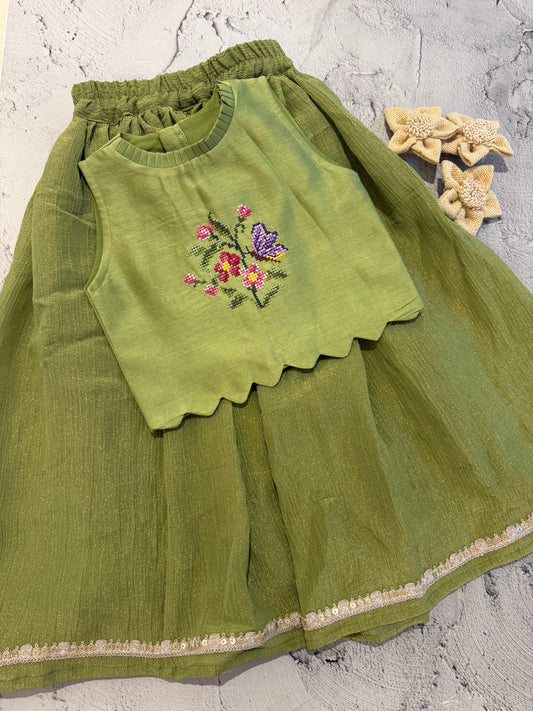 Butterfly bloom lehanga set