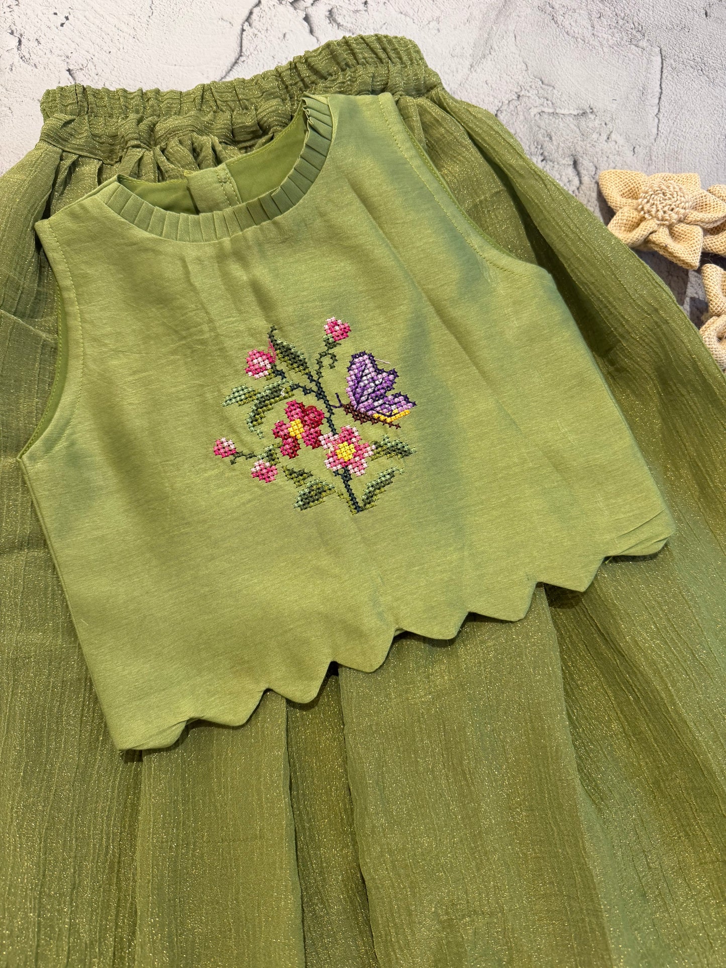 Butterfly bloom lehanga set