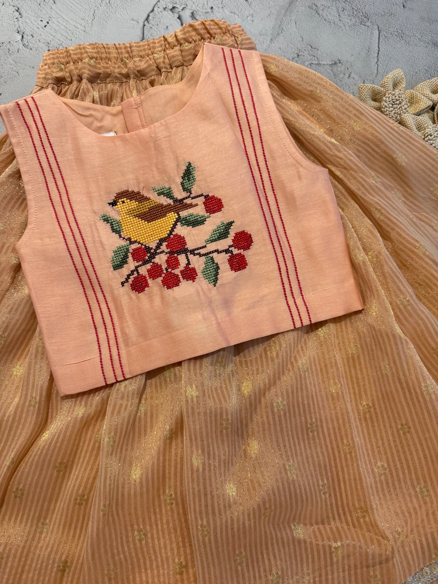 Bird song bloom lehanga set