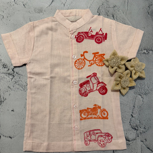 Vintage ride block printed shirt (3-4 years)