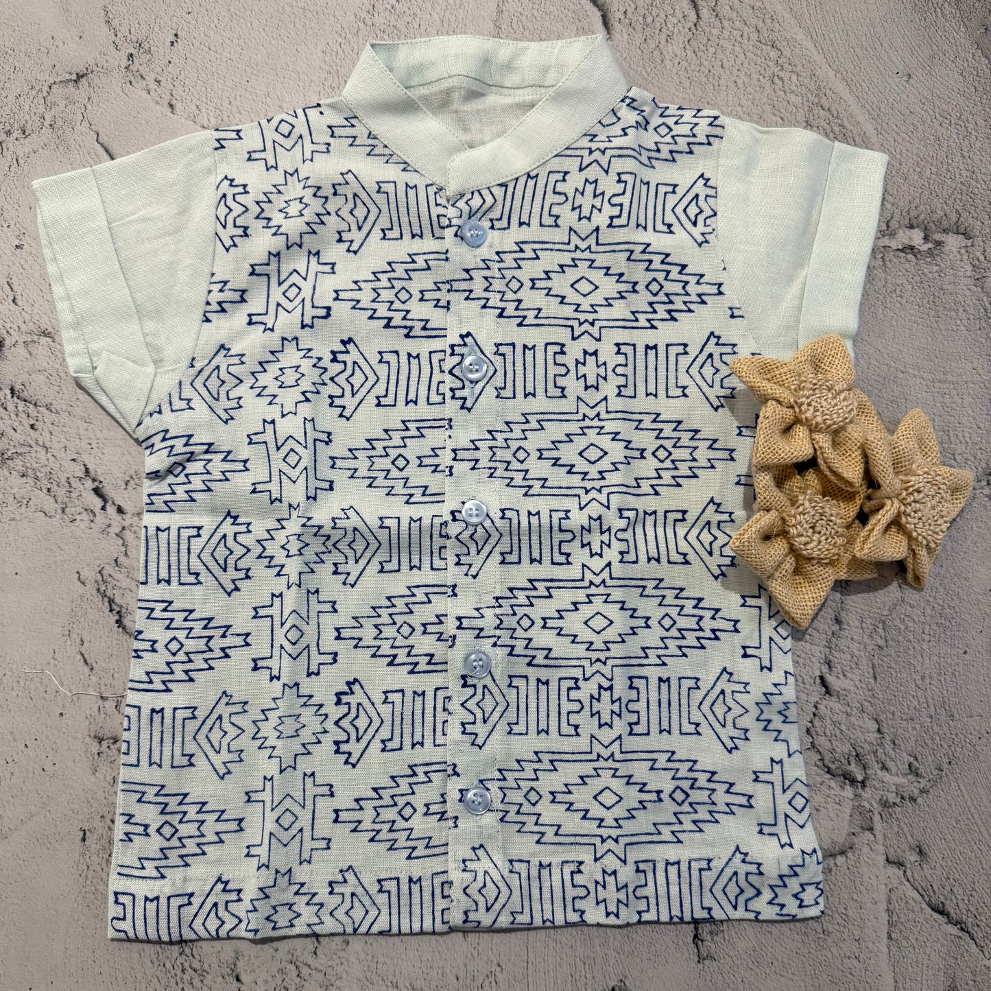 Ikat blockprinted shirt