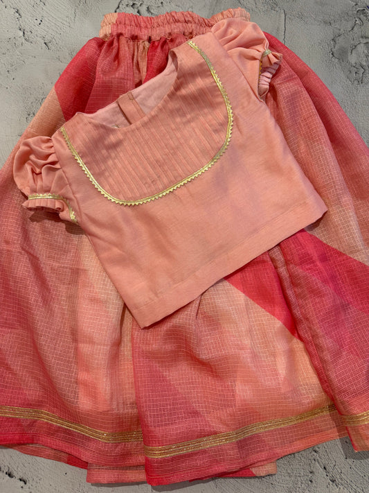 Blush whisper Kota skirt set