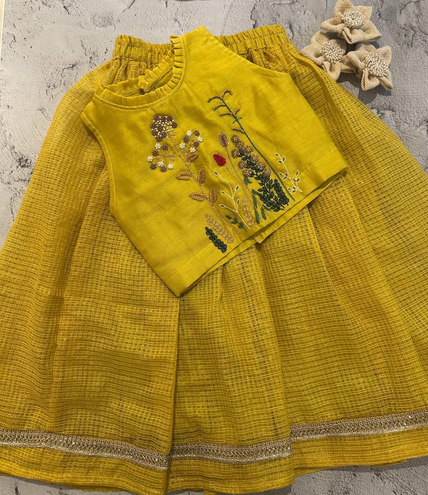 Yellow Kota garden skirt sey