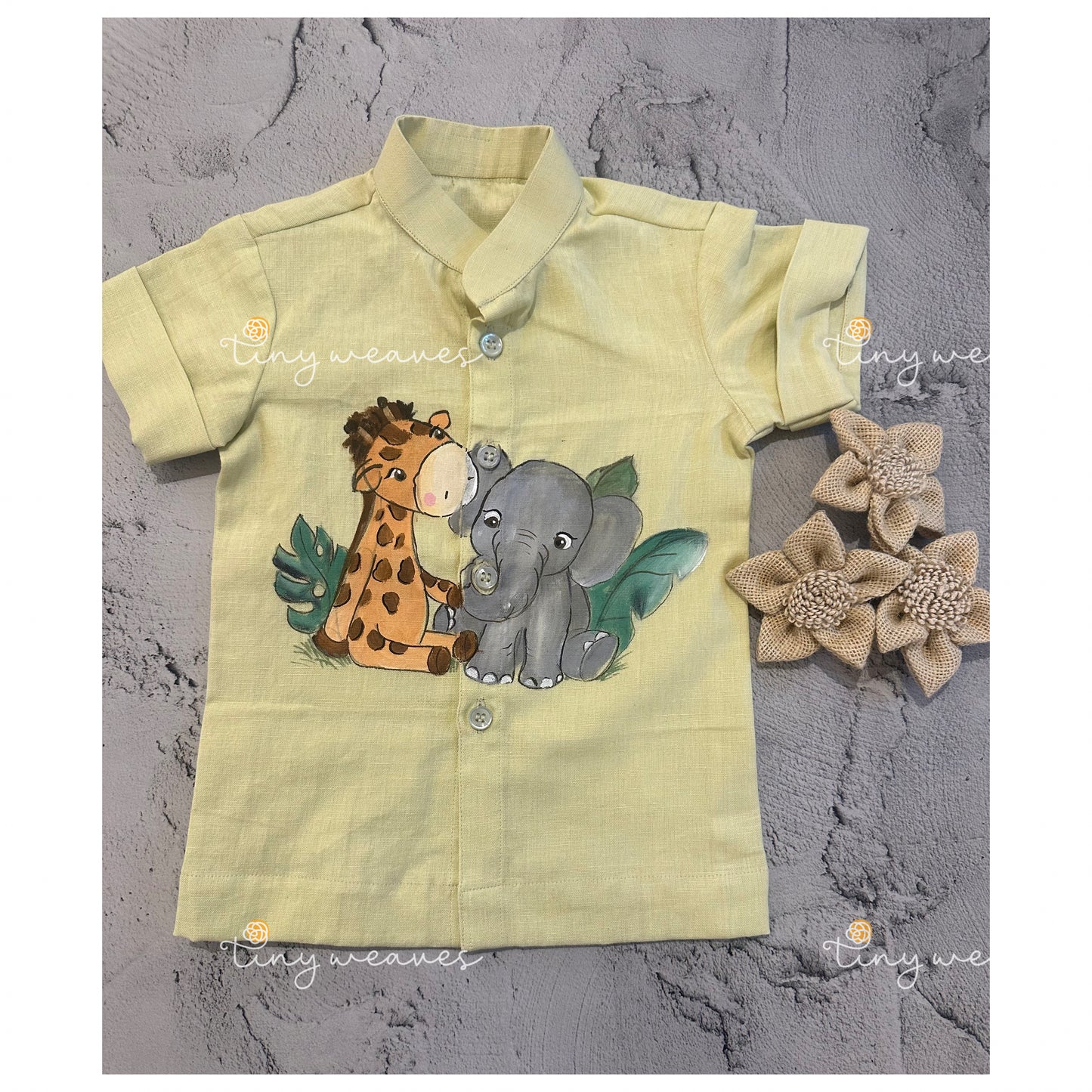 Giraffe and elephant shirt