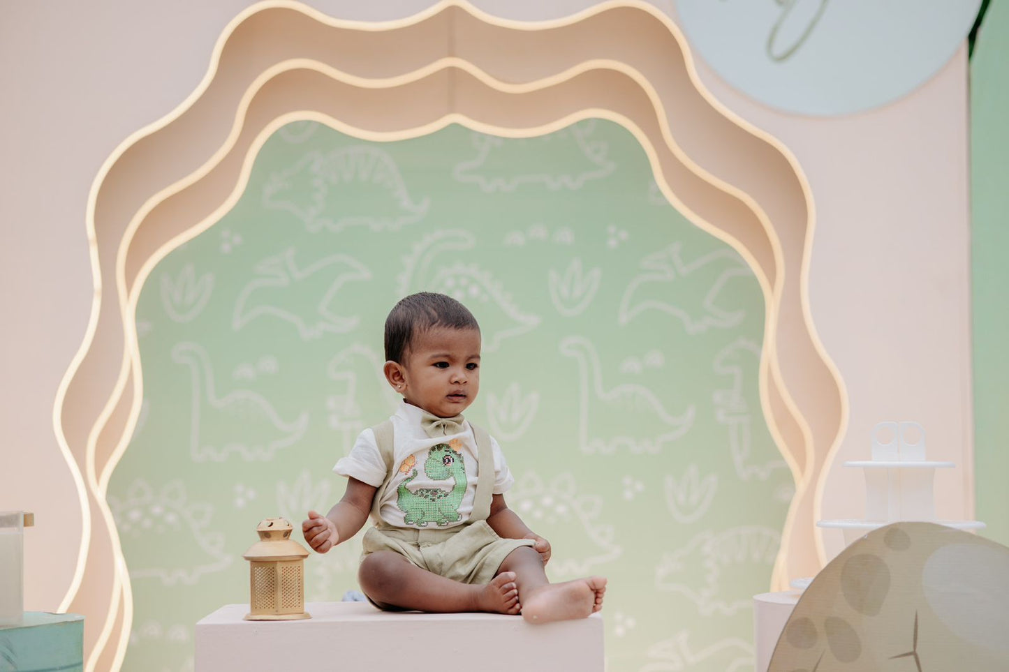 Dinosaur dreamland cross stitch co-ord set