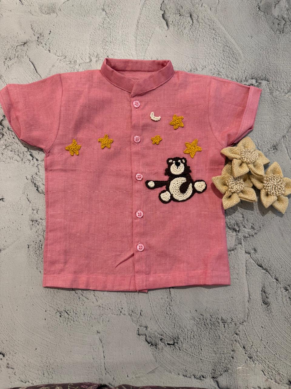 Twinkle bear crochet shirt (1-2 years)