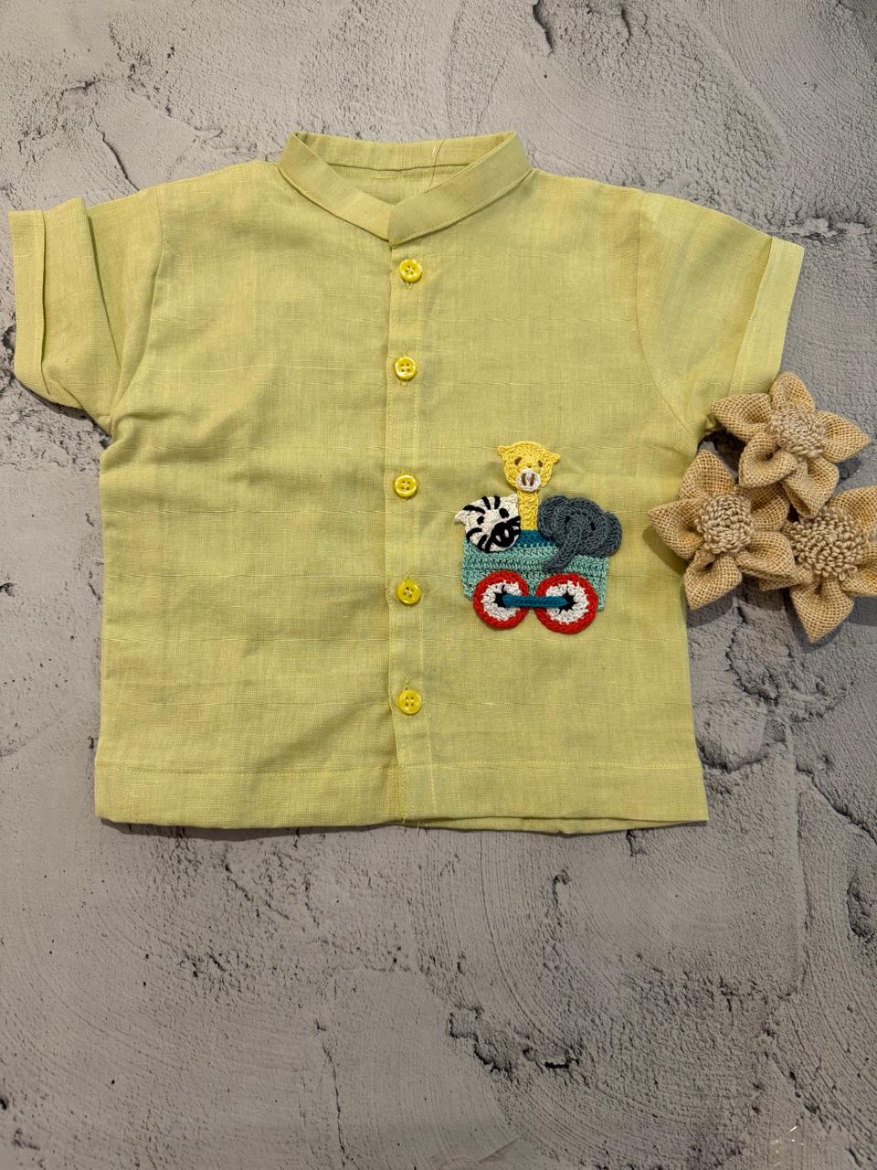 Safari ride crochet shirt
