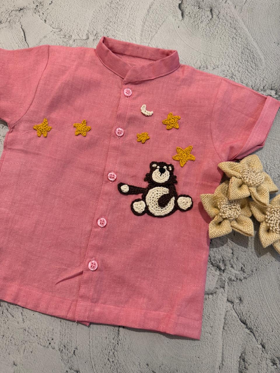 Twinkle bear crochet shirt (1-2 years)