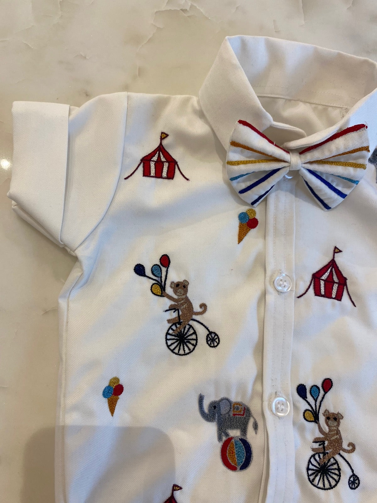 Little Circus Tales Hand-Embroidered Shirt & Trouser Set