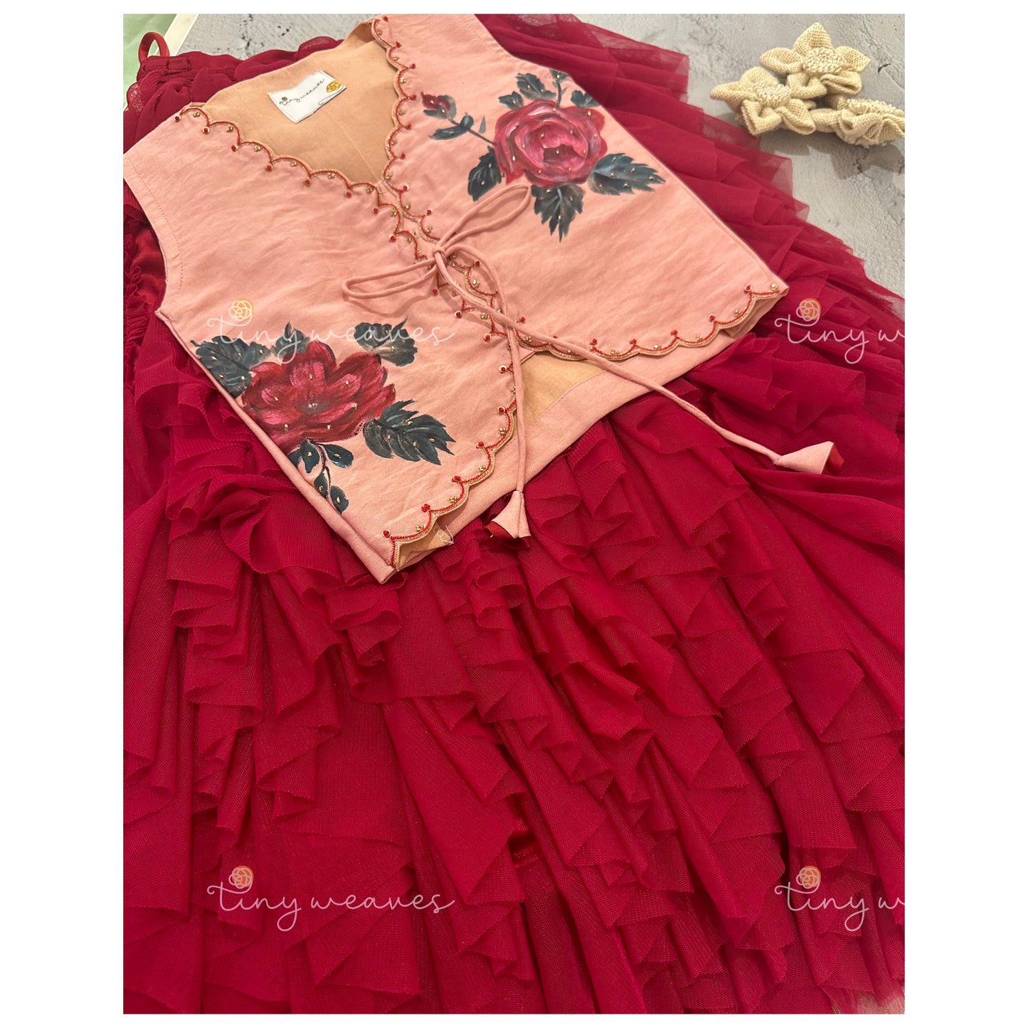 The tulle rose skirt set